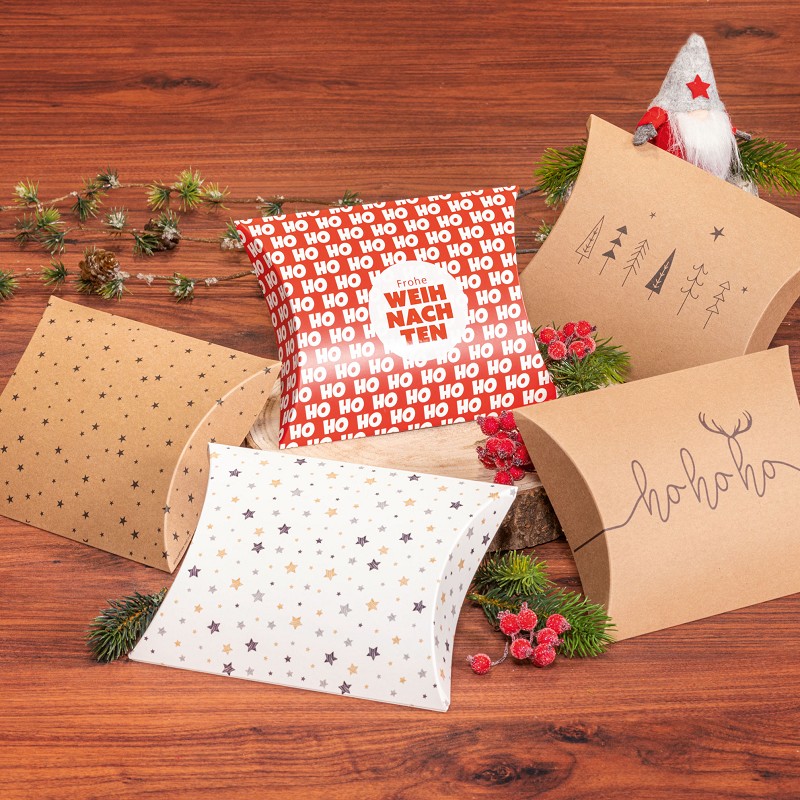 Pillowbox „Frohe Weihnachten“, 150 x 145 x 40mm