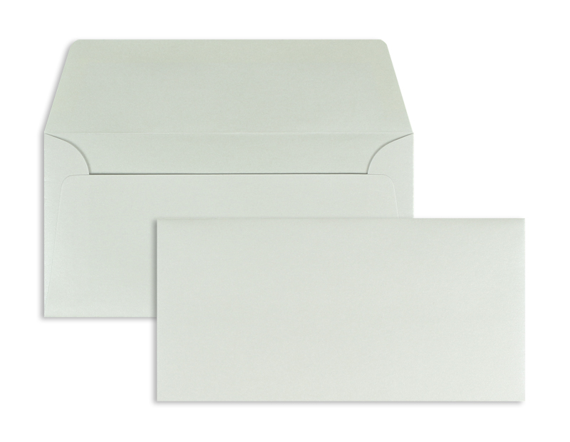 Briefumschläge weiß marble white~ DIN Lang 100g/qm glänzend Paperado o. Fenster Nassklebung gerade Klappe 100 Stk.