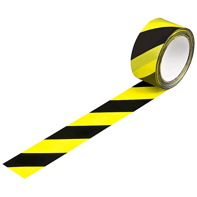 Bodenmarkierungsband 50mmx33m, gelb/schwarz-rechts