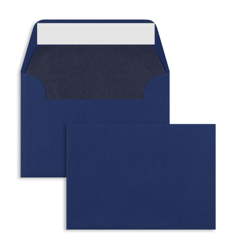 Briefumschläge blau Jeans~114x162mm DIN C6 100g/qm gerippt Paperado ohne Fenster Haftklebung gerade Klappe 100 Stk.