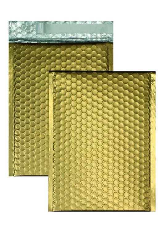 Farbige Luftpolstertaschen, gold, 320 x 450 mm, 10 Stück
