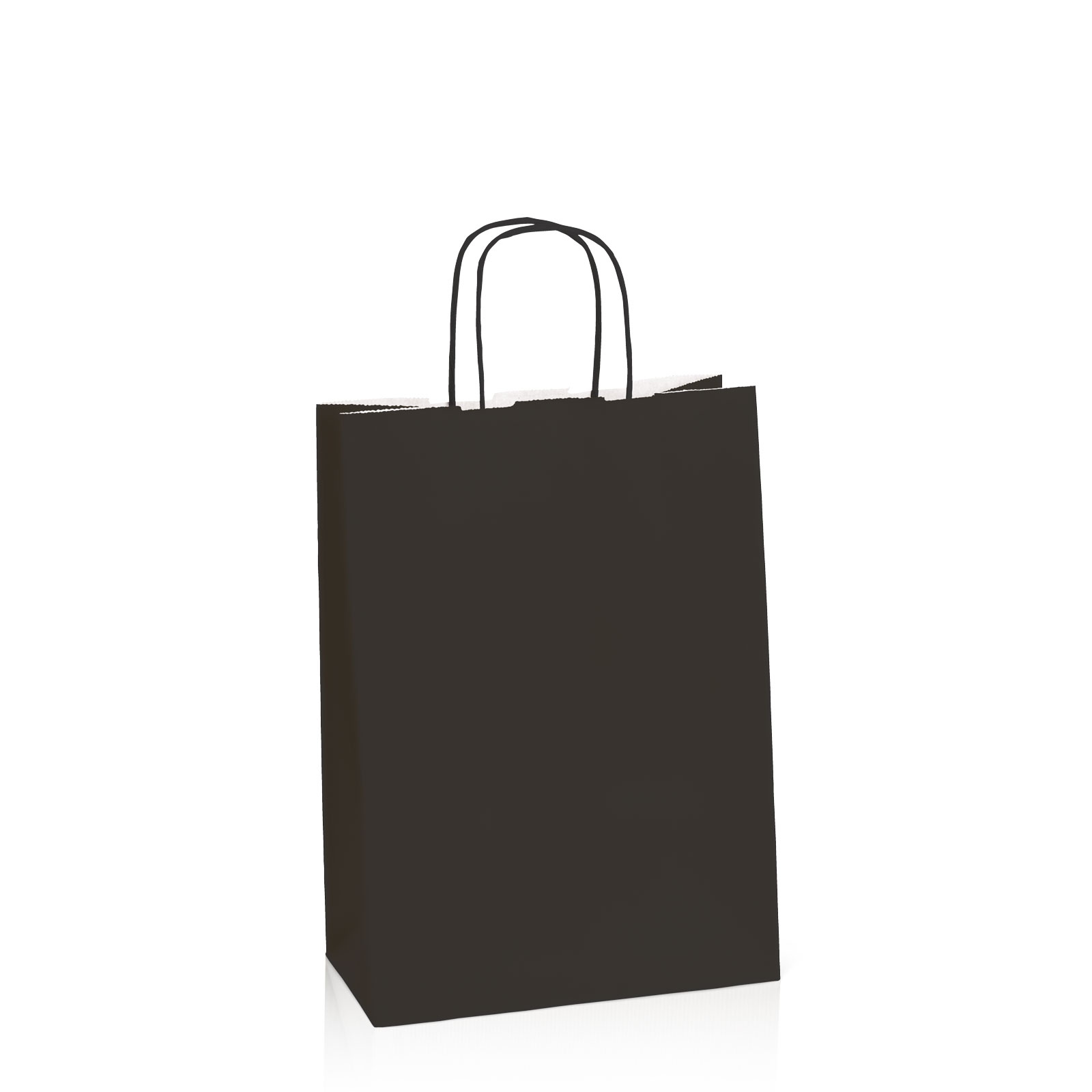 Einkaufstasche aus Kraftpapier Schwarz -M-