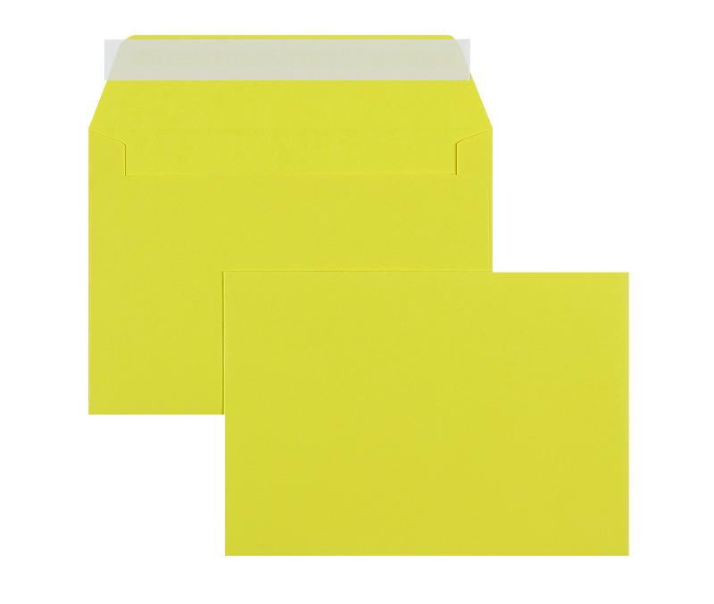 Briefumschläge gelb Intensivgelb~162x229mm DIN C5 120g/m2 Offset ohne Fenster Haftklebung gerade Klappe 100 Stk.
