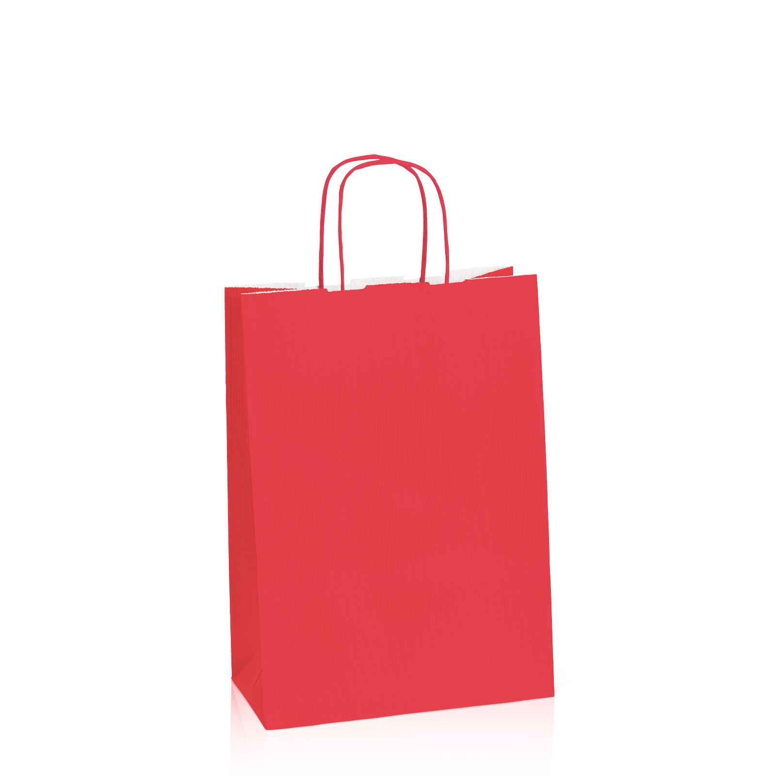 Einkaufstasche aus Kraftpapier rot -M-