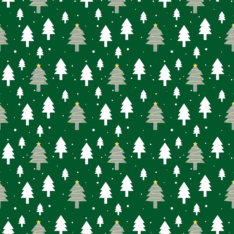 Geschenkpapier „Weihnachtswald", 200mx50cm , Kraftpapier