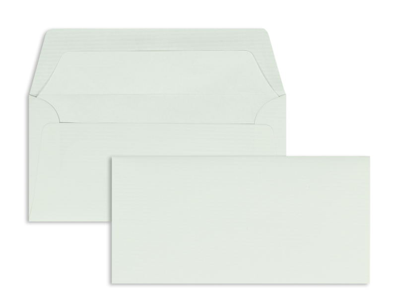 Briefumschläge, weiß ~110x220mm DIN Lang, 100g/qm Classic Rib, ohne Fenster, Nassklebung, gerade Klappe, 100 Stück