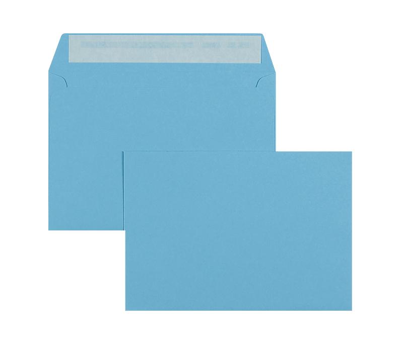 Briefumschläge blau Intensivblau~162x229mm DIN C5 120g/m2 Offset ohne Fenster Haftklebung gerade Klappe 100 Stk.
