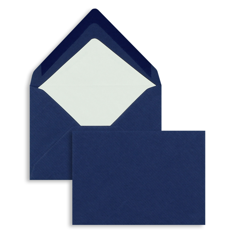 Briefumschläge blau Jeans~114x162mm DIN C6 100g/qm gerippt Paperado ohne Fenster Nassklebung spitze Klappe 100 Stk.