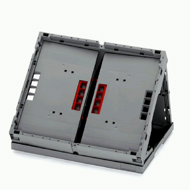 Faltbox, 800x600x445mm, silbergrau, ohne Deckel