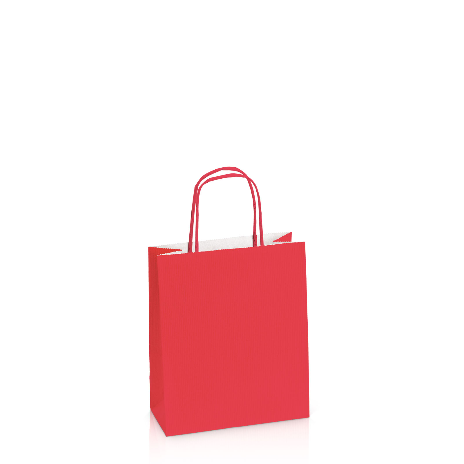 Einkaufstasche aus Kraftpapier rot -S-