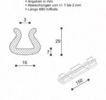 Nomapack U-Multishape, Typ 5-15 MS, 480m / Rolle