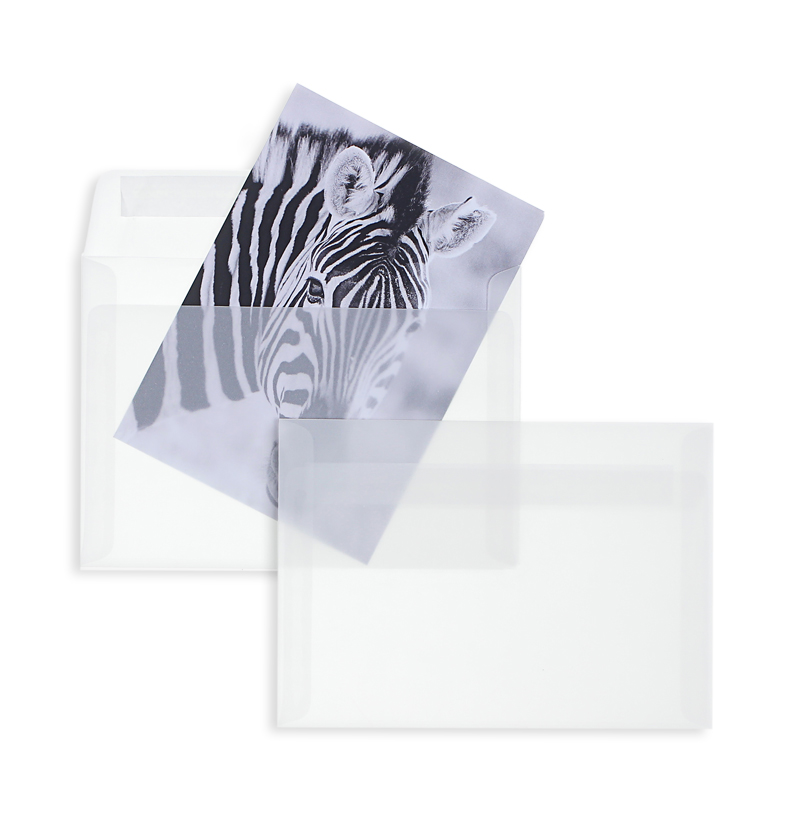 Transparente Briefumschläge weiß Transparent-weiß~114x162mm DIN C6 92 g/m2 Offset