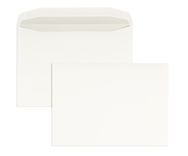 Kuvertierhüllen, weiß ~229x324mm DIN C4, 90g/qm Offset, ohne Fenster, Nassklebung, Trapezklappe, 250 Stück