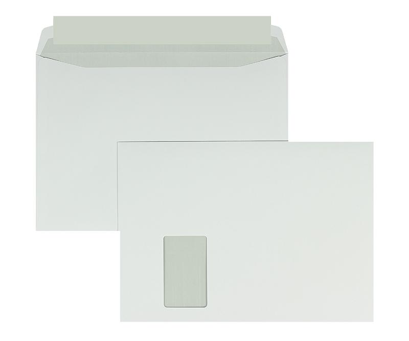 Briefumschlag, C4, weiß, 120g, mit Fenster, Haftstreifen, 250 Stück