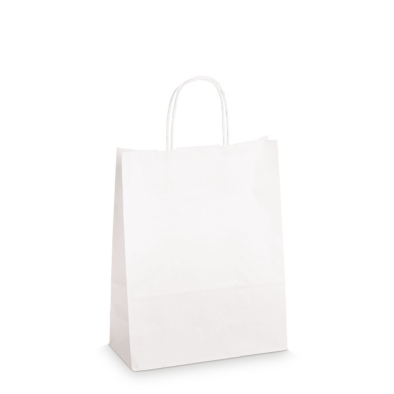 Einkaufstasche aus Kraftpapier Weiß -M-