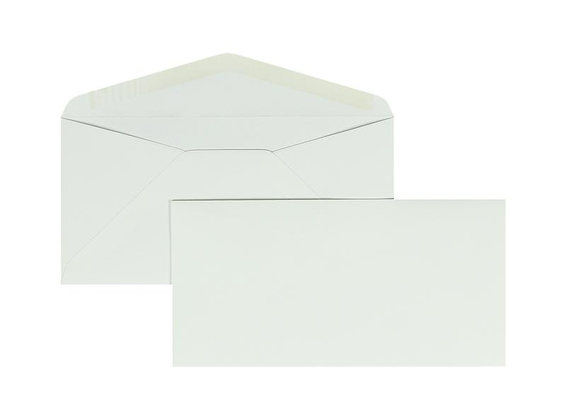 Briefumschläge weiß Schneeweiß~110x220mm DIN Lang 120g/m2 Offset ohne Fenster Nassklebung spitze Klappe 100 Stk.