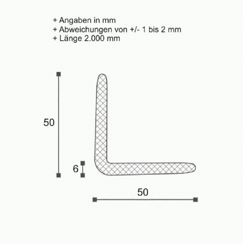 Nomapack L Profil, 50x50-6x2.000mm, 240 Stück