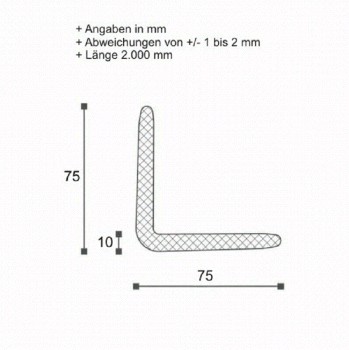 Nomapack L-Profil, selbstklebend, 75x75-10x2.000, 105 Stück