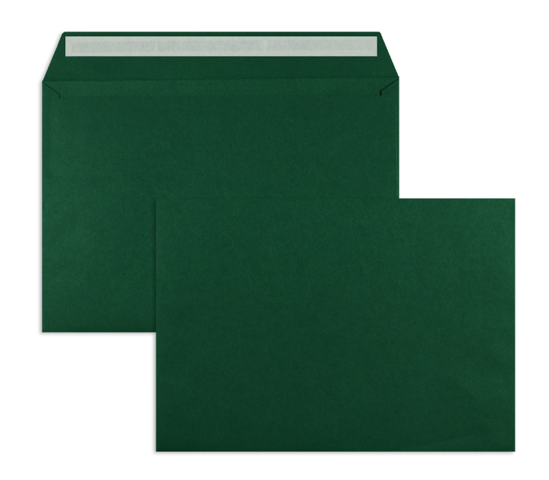 Briefumschläge grün Royalgrün~162x229mm DIN C5 120g/m2 Offset ohne Fenster Haftklebung gerade Klappe 100 Stk.