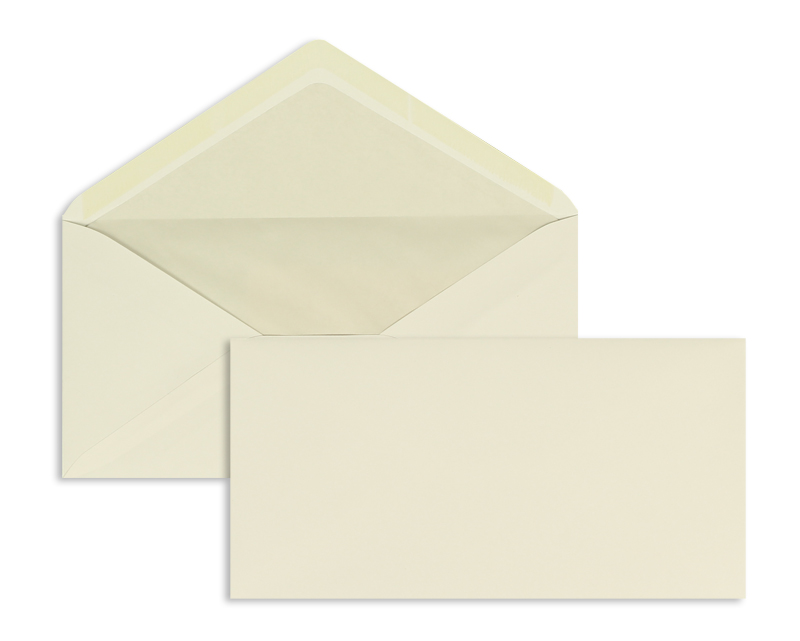 Briefumschläge weiß ~110x220mm DIN Lang 100g/qm Colambo glatt ohne Fenster Nassklebung spitze Klappe 100 Stk.