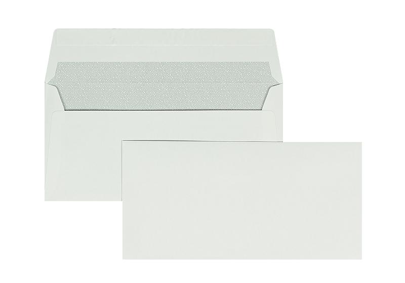 Briefumschläge weiß extraweiß~110x220mm DIN Lang 115 g/qm Glatt ohne Fenster Haftklebung gerade Klappe 500 Stk.