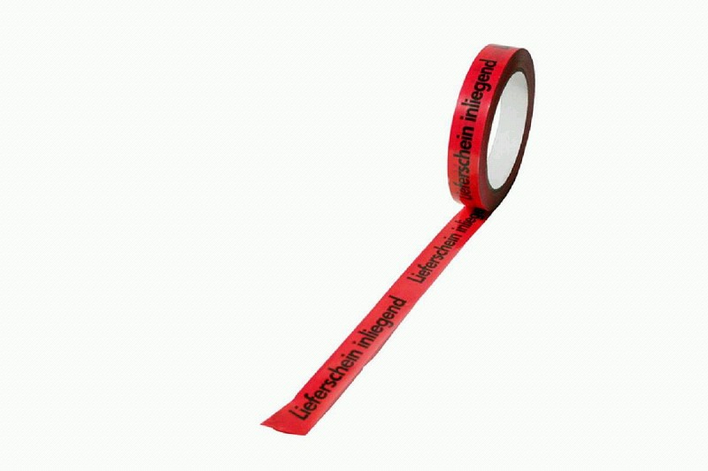 PVC-Warnband, rot, 19mmx66m,"Lieferschein inliegend"
