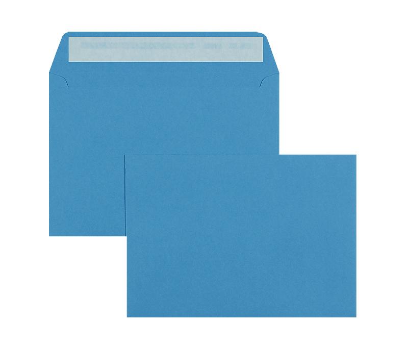 Briefumschläge blau Königsblau~162x229mm DIN C5 120g/qm Offset ohne Fenster Haftklebung gerade Klappe 100 Stk.
