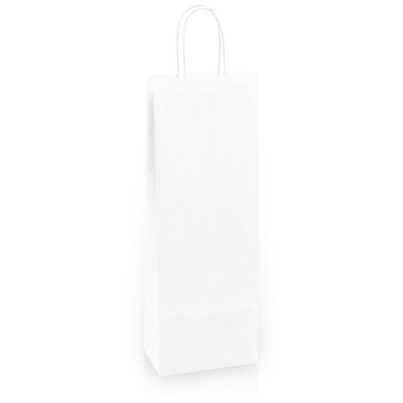 Einkaufstasche aus Kraftpapier Weiß -Bottle-