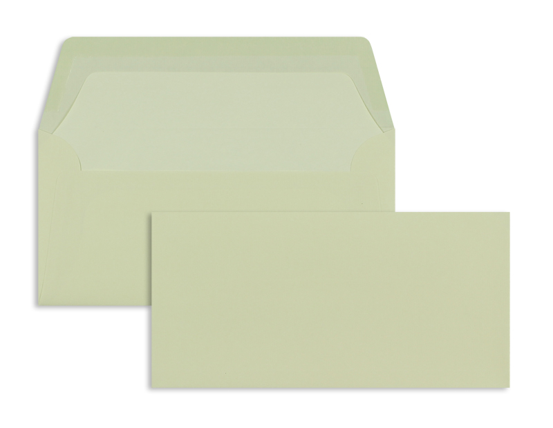 Briefumschläge creme Chamois~110x220mm DIN Lang 100g/m2 gerippt Paperado ohne Fenster Nassklebung gerade Klappe 100 Stk.