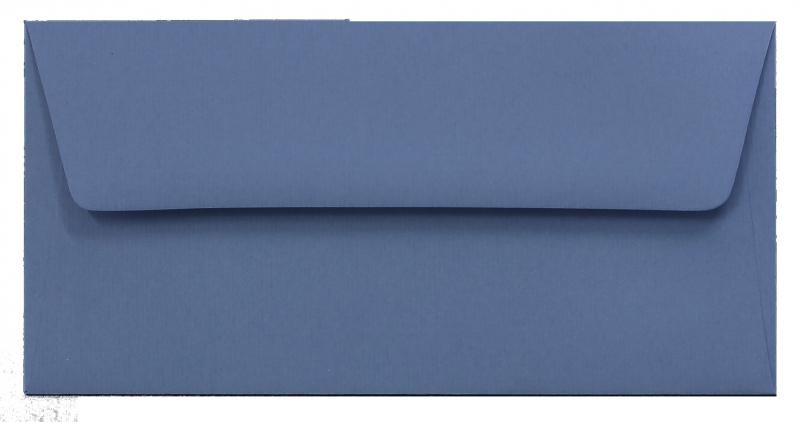 Briefumschläge blau Dunkelblau~ DIN Lang 100g/qm gerippt Paperado o. Fenster Haftklebung gerade Klappe 100 Stk.