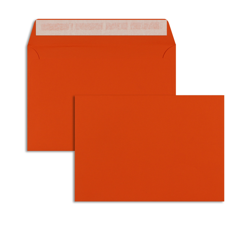 Briefumschläge orange Royal Apricot~ DIN C5 140g/m2 Seidig Glatt o. Fenster Haftklebung gerade Klappe 125 Stk.