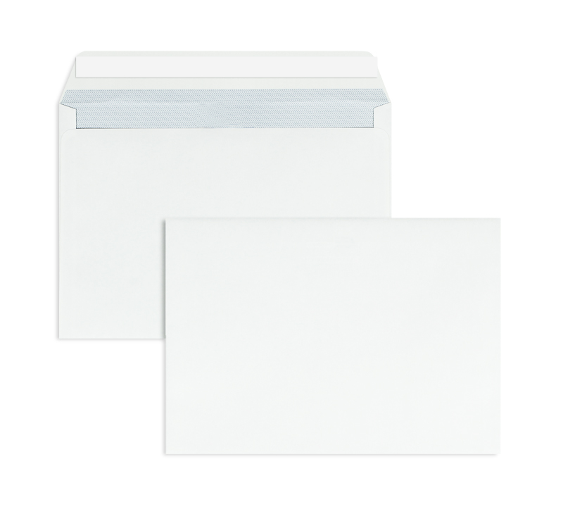 Briefumschläge weiß ~162x229mm DIN C5 125 g/m2 EnDURO reißfest ohne Fenster Haftklebung gerade Klappe 100 Stk.