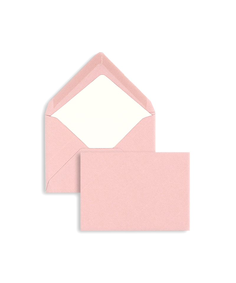 Briefumschläge rosa Altrosa~81x114mm DIN C7 100g/qm gerippt Paperado ohne Fenster Nassklebung spitze Klappe 100 Stk.