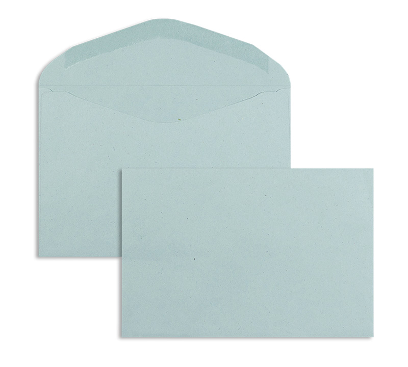 Briefumschläge blau ~114x162mm DIN C6 75 g/qm Recycling ohne Fenster Nassklebung geschwungene Klappe 1000 Stk.
