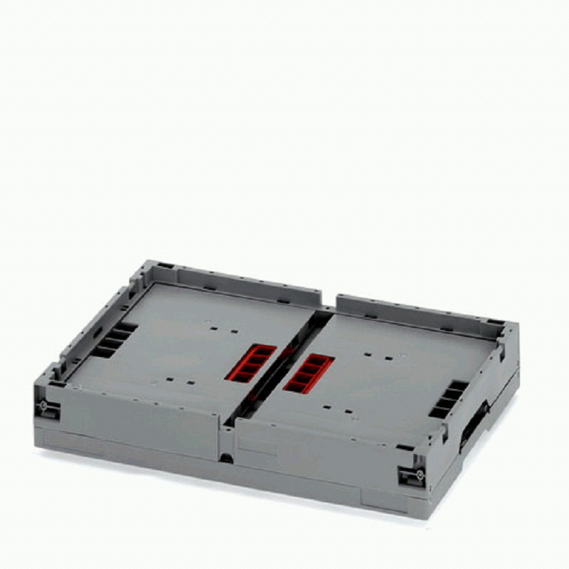 Faltbox, 800x600x445mm, silbergrau, ohne Deckel