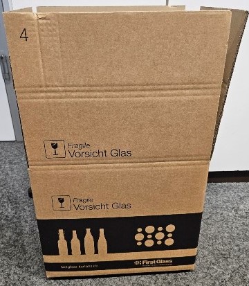 Flaschen-Versandkarton, 12 Bierflaschen, PTZ-geprüft