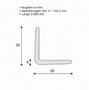 Nomapack L-Profil, selbstklebend, 50x50-6x2.000mm, 240 Stück
