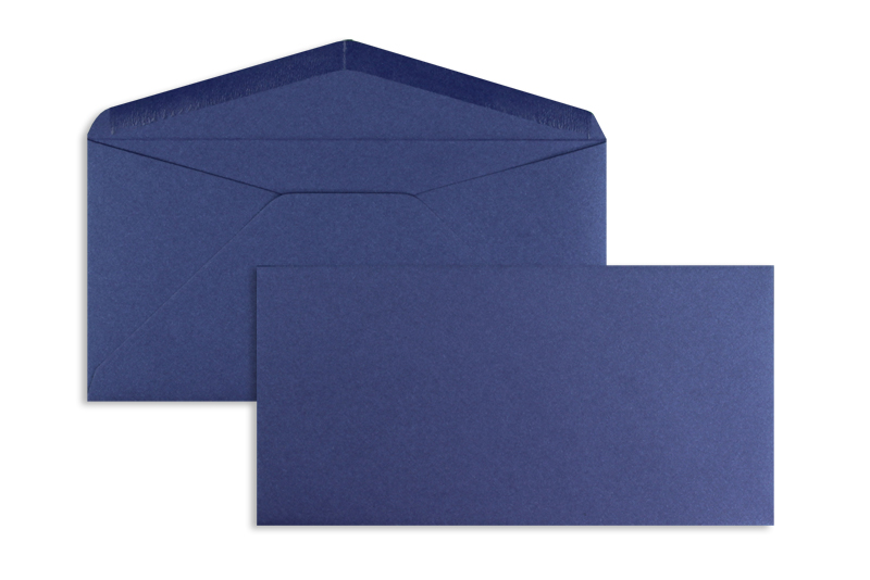 Briefumschläge blau Glamour Orient~110x220mm DIN Lang 120g/qm glänzend ohne Fenster Nassklebung spitze Klappe 100 Stk.
