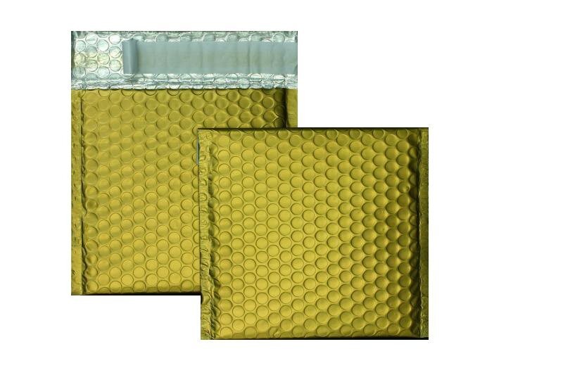 Farbige Luftpolstertaschen, gold, 165 x 165 mm, 10 Stück