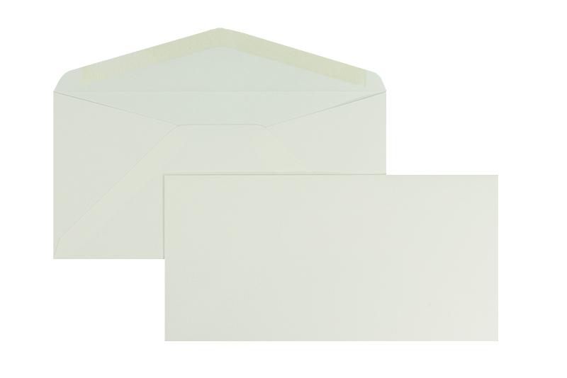 Briefumschläge weiß naturweiß~110x220mm DIN Lang 120g/m2 Offset ohne Fenster Nassklebung spitze Klappe 100 Stk.