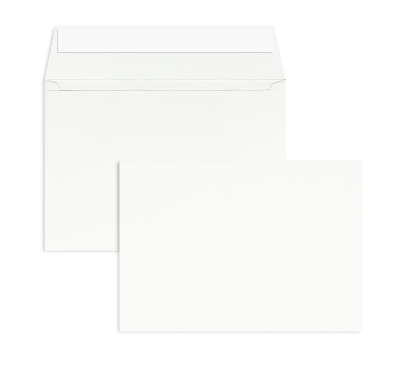 Briefumschläge, weiß ~162x229mm DIN C5, 180g/qm natur exklusiv, ohne Fenster, Haftklebung, gerade Klappe, 50 Stück