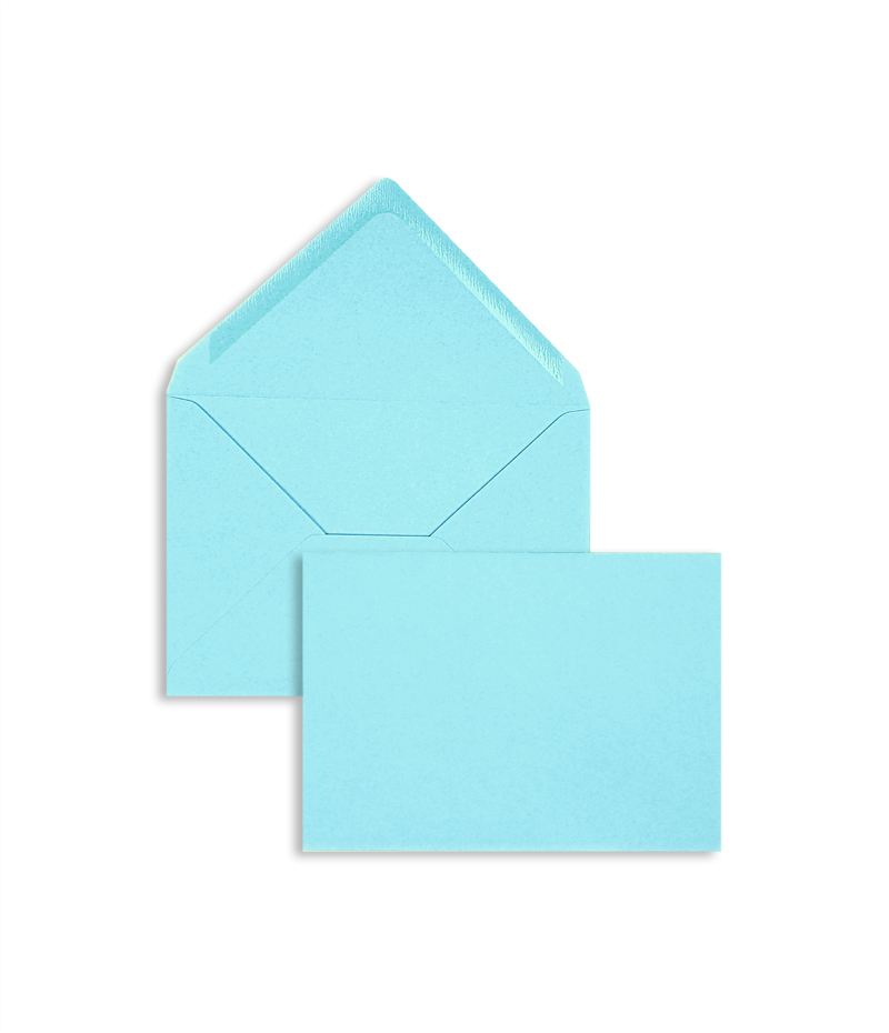 Briefumschläge blau Arktikblau~114x162mm DIN C6 120g/qm Velin ohne Fenster Nassklebung spitze Klappe 100 Stk.