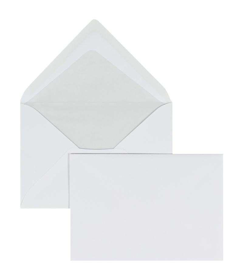 Briefumschläge, weiß ~114x162mm DIN C6, 100g/qm Colambo Leinen, ohne Fenster, Nassklebung, spitze Klappe, 100 Stück